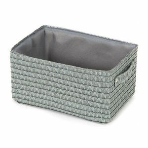 Coș de depozitare Compactor LILOU, 23 x15 x 12 cm, gri, gri imagine