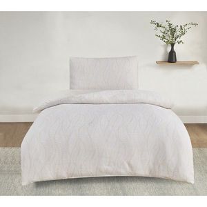 Lenjerie de pat din jacard Alabama bej, 140 x 200cm, 70 x 90 cm, bej imagine