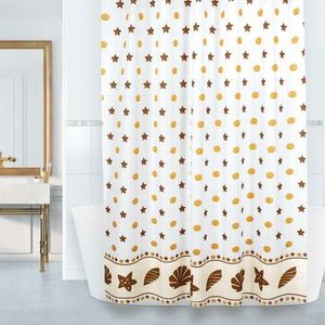 Bellatex Perdea de baie Muschi de mare maro, portocaliu, 180 x 200 cm imagine