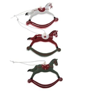 Set decorațiuni suspendabile Căluț balansoar, 3 buc., 7 x 6 cm imagine