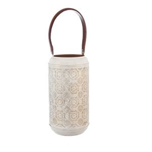 InDecor Sfeșnic metalic Mandala bej, 23 x 23 x 42cm imagine