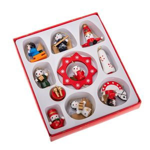 Decorațiuni de Crăciun din lemn Mix I, SET DE 10BĂȚI imagine