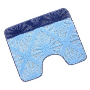 Covor de baie Bellatex Bany cu decupaj Raze albastru, 60 x 50 cm imagine