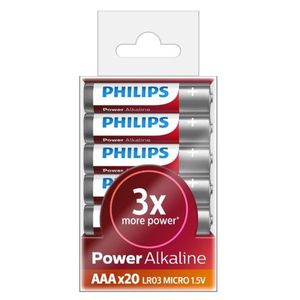 Philips Baterii AAA 1, 5 V Power Alkaline, 20 buc. imagine