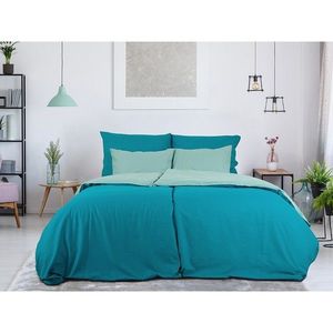 B.E.S. Petrovice Lenjerie de pat din bumbac Double face turcoaz/oliv imagine