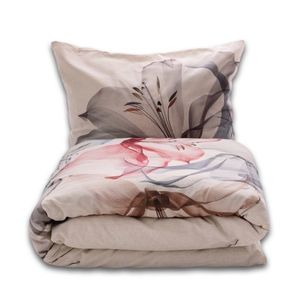 Lenjerie de pat din bumbac și in Crin, 220 x 200 cm, 2x 70 x 80 cm imagine