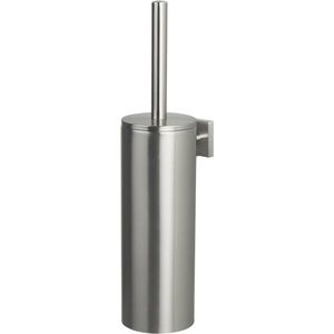 Perie de toaletă de perete cu recipient Spirella Nyo 9, 5 x 12, 5 x 40 cm, oțel inoxidabil periat imagine