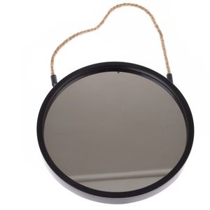 Oglindă suspendată din plastic Embellir negru, diametru 25 cm, diam. 25 cm imagine