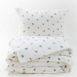 Lenjerie de pat din muselină Matex Afine, 140 x 200 cm, 70 x 90 cm imagine