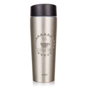 Cană termo de călătorie Banquet COFFEE 350 ml, Ivory, argintiu imagine