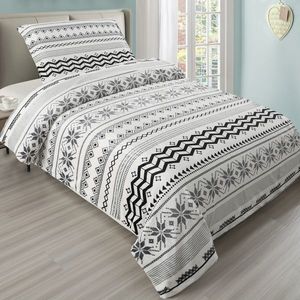 Lenjerie de pat micro-pluș Flake gri, 140 x 200 cm, 70 x 90 cm imagine