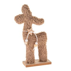 Decorațiune de Crăciun Ren din material textil 23cm , fleece pufos imagine