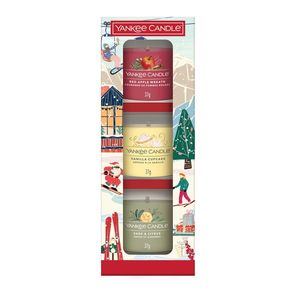 Yankee Candle Set cadou cu 3 lumânări de sticlă Holiday Party 2025 imagine