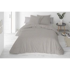 Lenjerie de pat din bumbac și in, gri, 160 x 200 cm, 2 buc. 70 x 80 cm imagine