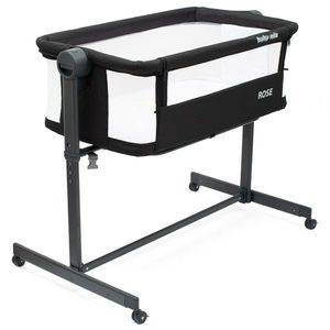 Baby Mix Pătuț suplimentar Rose negru, 84 x 80 x52 cm imagine