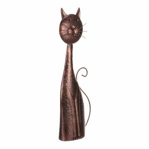 Decorațiune de grădină din metal Cat cupru , 22 x61 x 11 cm imagine