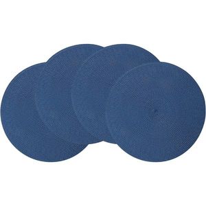 Suport farfurii Altom Straw albastru închis, diametru 38 cm, set de 4 buc., albastru imagine