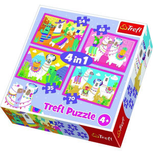 Puzzle Trefl Lame fericite, 4 piese imagine