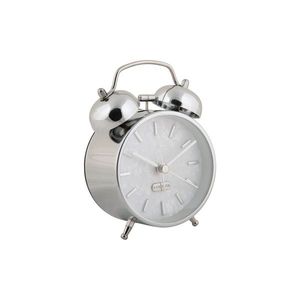 Karlsson 6009CH ceas cu alarmă design argintiu, diametru 12 cm, argintiu imagine