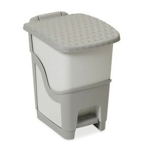 Coș de gunoi din ratan 18 l, gri imagine
