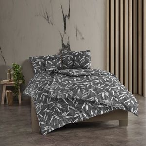 Lenjerie de pat din bumbac Kvalitex Osaka gri, 140 x 220 cm, 70 x 90 cm imagine