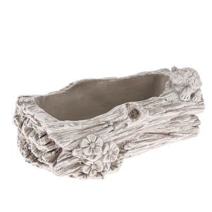 Container din beton pentru ghiveci Trunchi cuflori, gri, 11 x 21 cm imagine