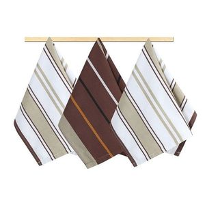 Prosoape de bucătărie Stripe bej și maro, 50 x 70 cm, set 3 buc. imagine