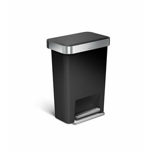 Simplehuman Coș de gunoi cu pedală 45 l, negru, negru imagine