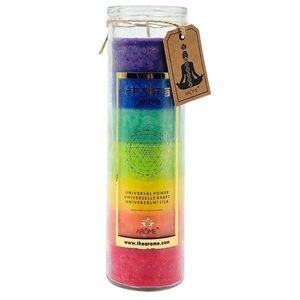 Lumânare parfumată înaltă Arome Chakra forța universală, 320 g, multicoloră imagine