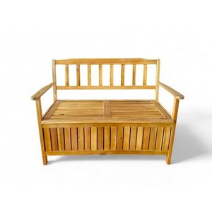 Bancă din lemn cu spațiu de depozitare Edita, 120x 57 x 90 cm imagine