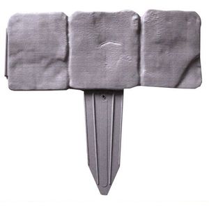 Palisadă grădină - bordură gri, 2, 5 m imagine