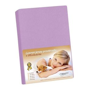 Cearșaf din jersey cu elastan violet, 120 x 200 cm, mov, 120 x 200 cm imagine