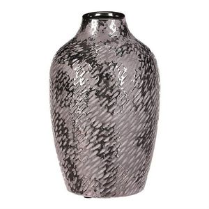 Vase ceramică - formă de vas antic, înălțime 22cm, argintiu imagine