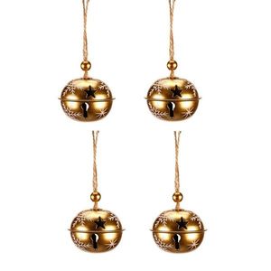 Set de clopoței metalici suspendați, 6 bucăți auriu imagine