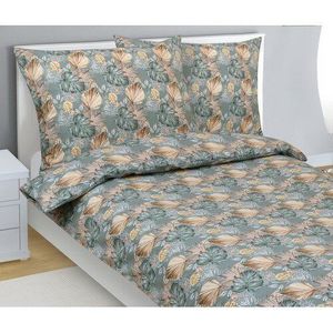 Bellatex Lenjerie de pat din bumbac Monstera, trandafiri gri, 140 x 200 cm, 70 x 90 cm imagine