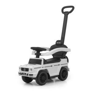 Mașinuță Milly Mally cu bară de ghidare MercedesG350d alb, 94 x 40 x 86, 5 cm imagine