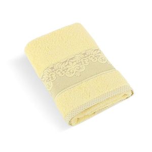 Prosop frotir Bellatex colecția Orchidea galben deschis, 50 x 100 cm, galben deschis, 50 x 100 cm imagine