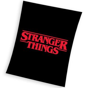 Carbotex Pătură pentru copii Stranger Things Black, 130 x 170 cm imagine