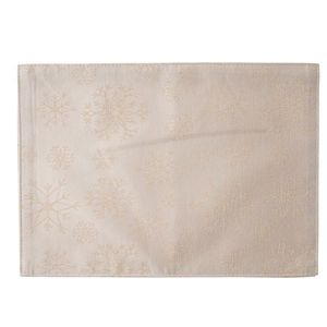 Napron de masă de Crăciun impermeabil Flori aurii, 32 x 45 cm imagine