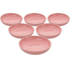 Set de 6 boluri ceramice Lunis 13 cm, roz, roz imagine