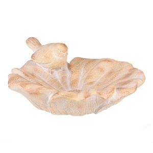 Adăpătoare pentru păsări cu flori și păsărel, ceramică MgO, 36 x 38 x 16 cm imagine