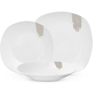 BerlingerHaus Set of 18 Sahara plates, white-cream, crem deschis imagine