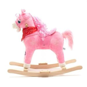 Cal balansoar cu melodie și eșarfă Baby Mix Stela, 74 x 55 cm imagine