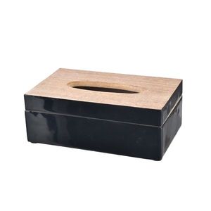 InDecor Cutie pentru șervețele de hârtie mango /smalt, 25 x 15 x 9, 5 cm imagine