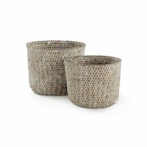 Compactor Set 2 coșuri împletite MIKA, bej, bej imagine