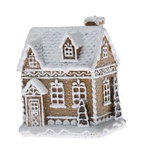 Casă de turtă dulce LED de Crăciun, 8, 1 x 10, 3 x 6cm, poliresină imagine