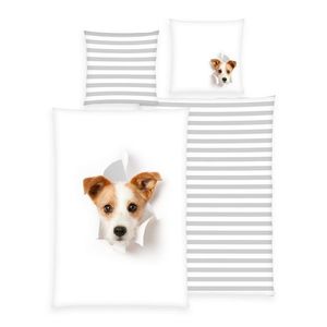 Lenjerie de pat din bumbac pentru copii Herding Dog, 135 x 200 cm, 80 x 80 cm imagine
