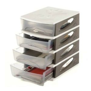 Organizator din plastic MEDYA 26, 5 x 35 x 39 cm, maro imagine