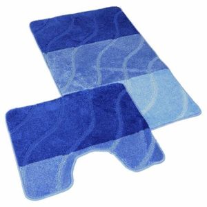 Set de covorașe de baie Kvalitex Valuri albastru, 60 x 100 cm, 60 x 50 cm imagine