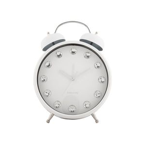 Ceas de masă/alarmă Karlsson 6019WH de design alb, diam. 30 cm, alb imagine